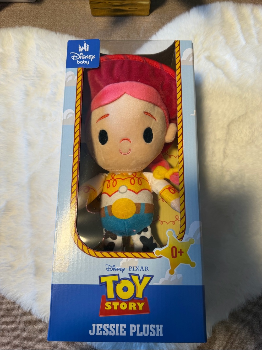 Disney Jessie Plush - Pink Hair, Yellow Outfit, Blue Shorts